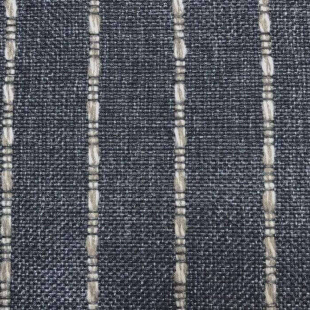 Adalia Textured Stripe Fabric, Denim - HomeStyle Fabrics