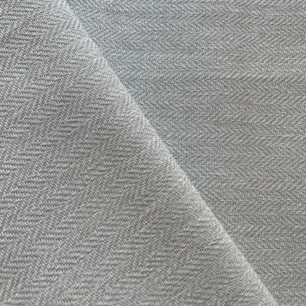 Alea Herringbone Fabric, Pearl - HomeStyle Fabrics
