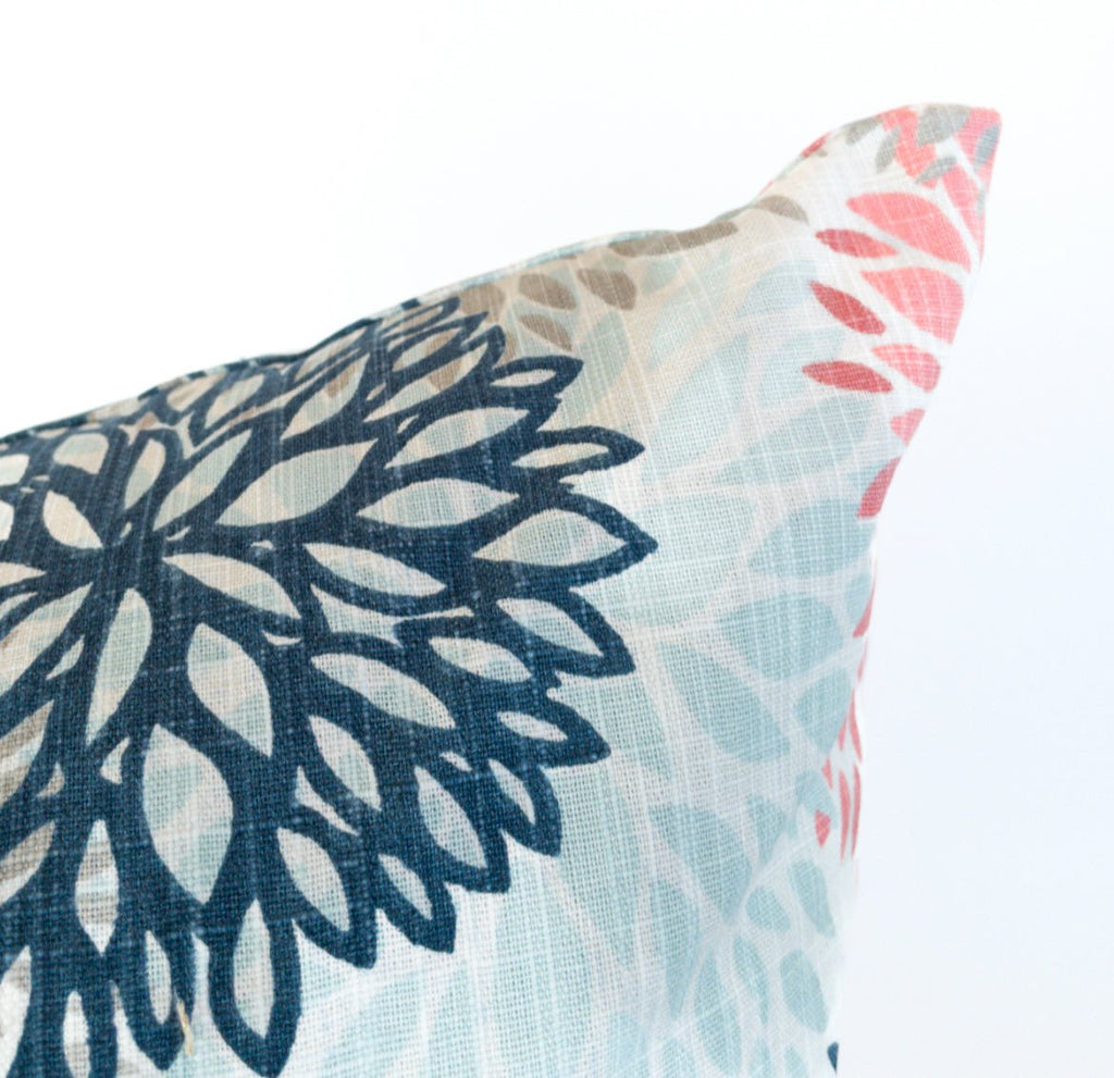 Bailey Floral Pillow Cover, Coral - HomeStyle Fabrics