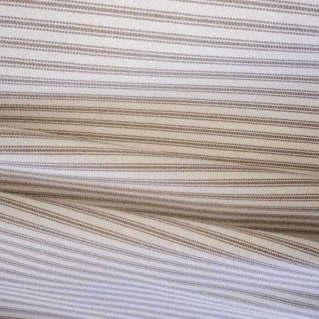 Fallon Ticking Stripe Fabric, Sand - HomeStyle Fabrics