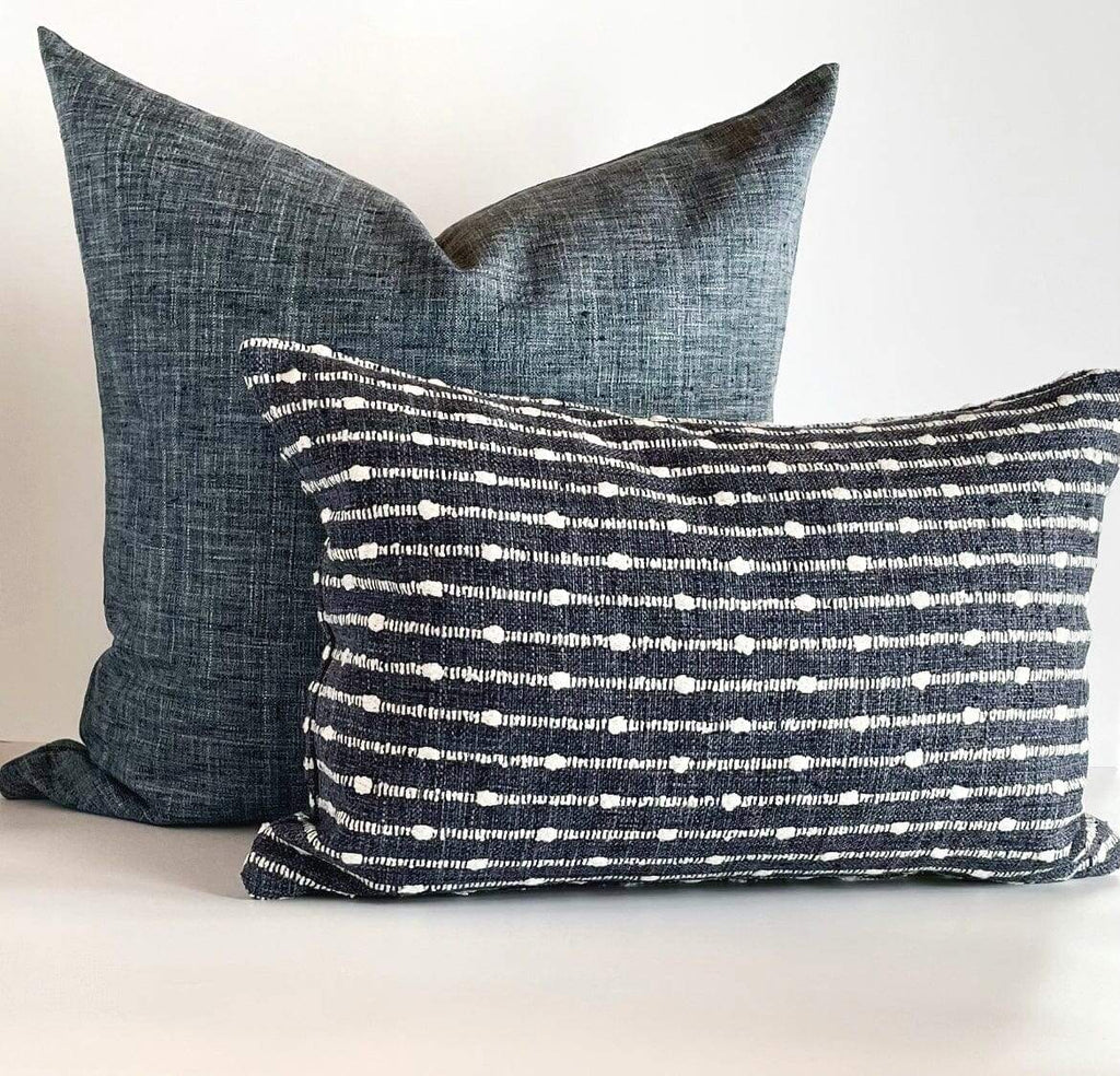 Finley 24x24 Pillow Cover, Denim Blue - HomeStyle Fabrics