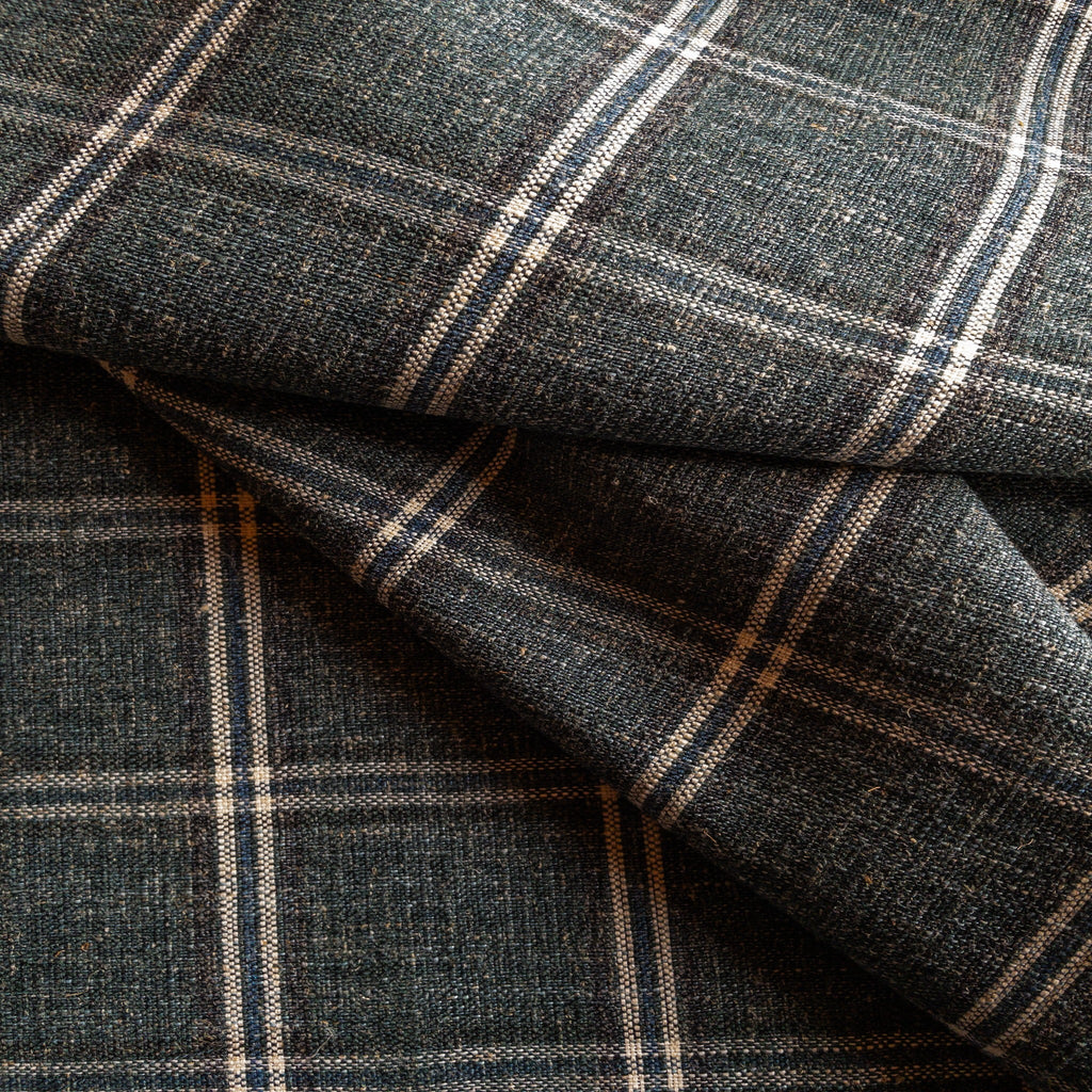 Cason Plaid Fabric, Blue Spruce - HomeStyle Fabrics