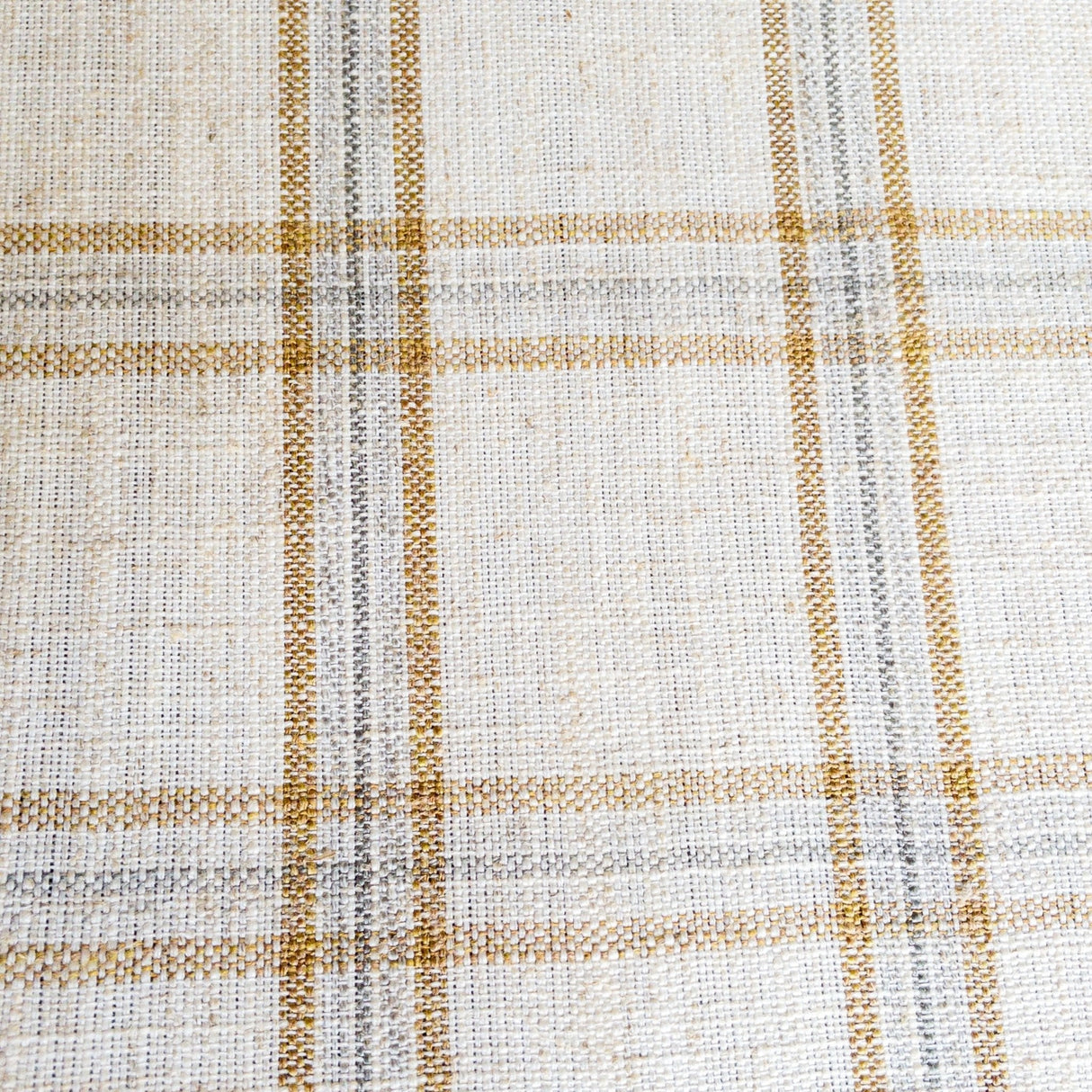 Cason Plaid Fabric, Sandstone - HomeStyle Fabrics