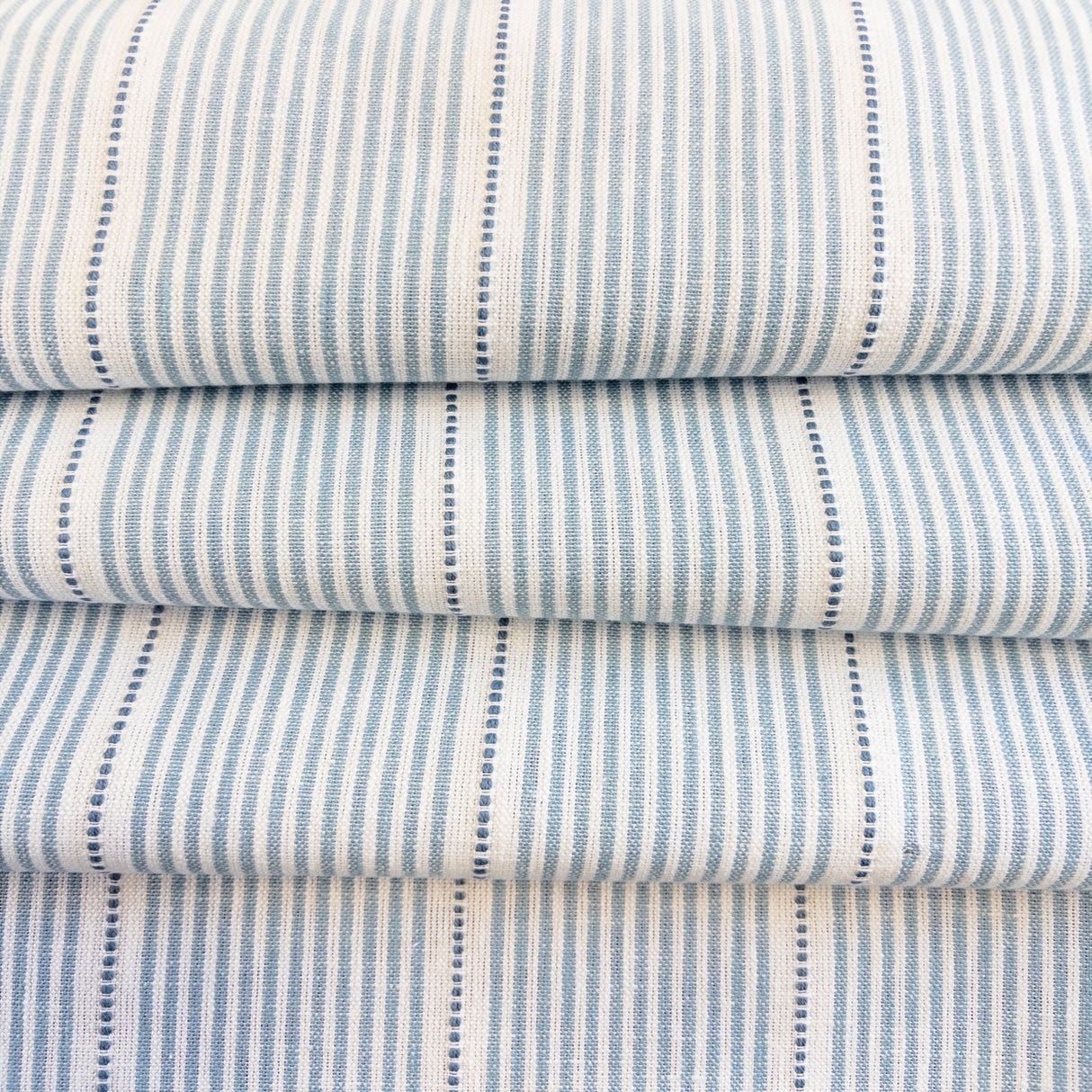 Isla Stripe Fabric, Cornflower - HomeStyle Fabrics