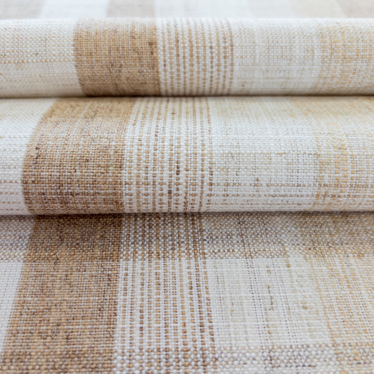 Jasper Plaid Fabric, Caramel - HomeStyle Fabrics