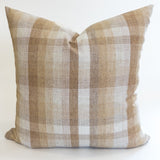 Jasper Plaid Fabric, Caramel - HomeStyle Fabrics