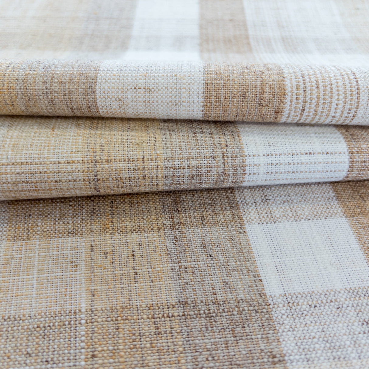 Jasper Plaid Fabric, Caramel - HomeStyle Fabrics