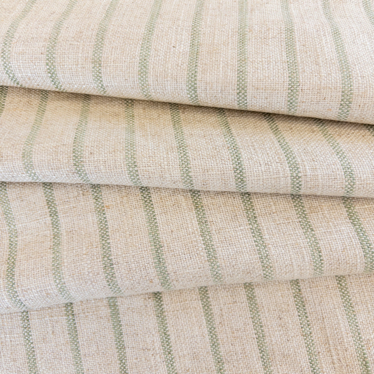 Mila Stripe Fabric, Aloe - HomeStyle Fabrics