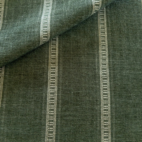 Remi Striped Fabric, Olive - HomeStyle Fabrics