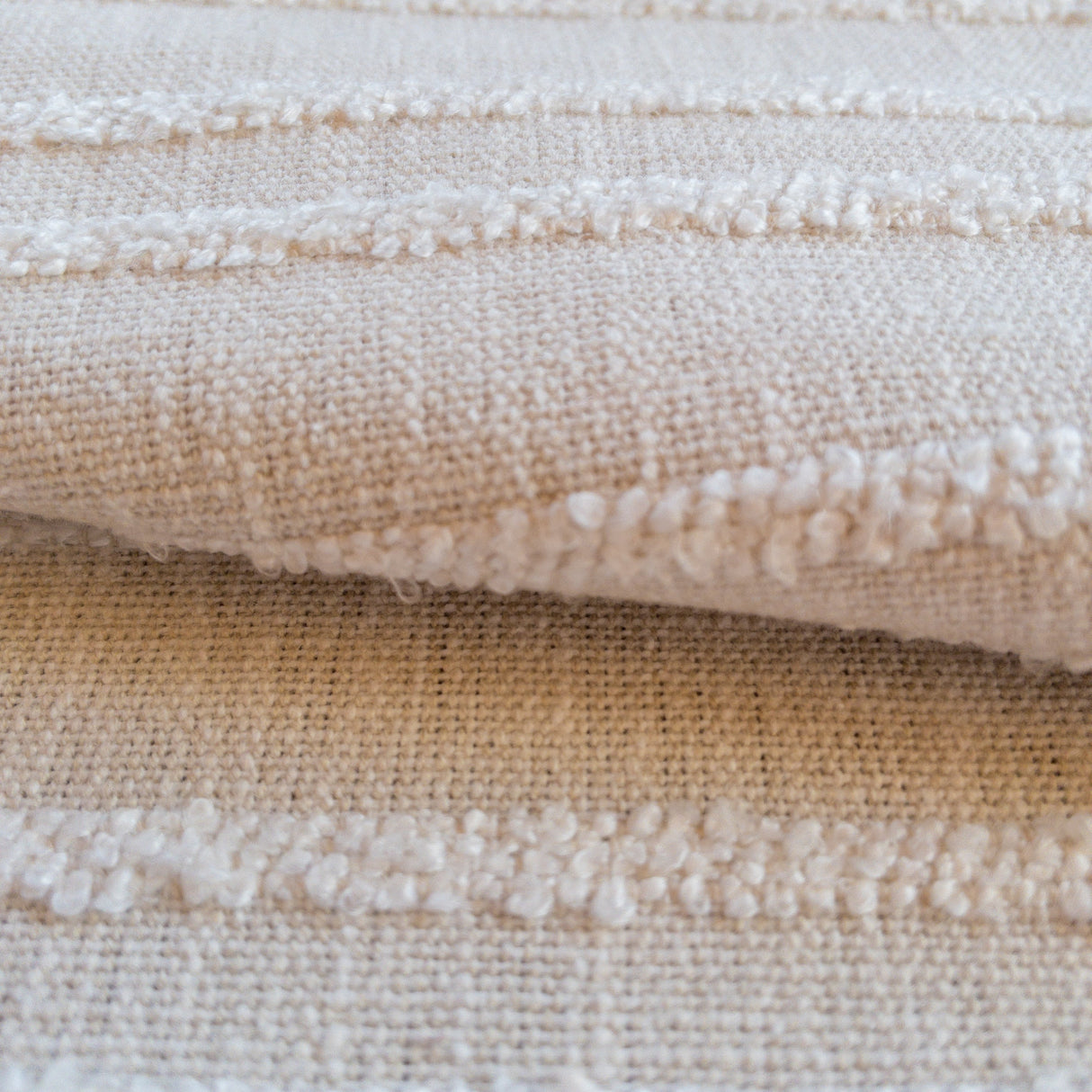Sienna Striped Fabric, Flax - HomeStyle Fabrics