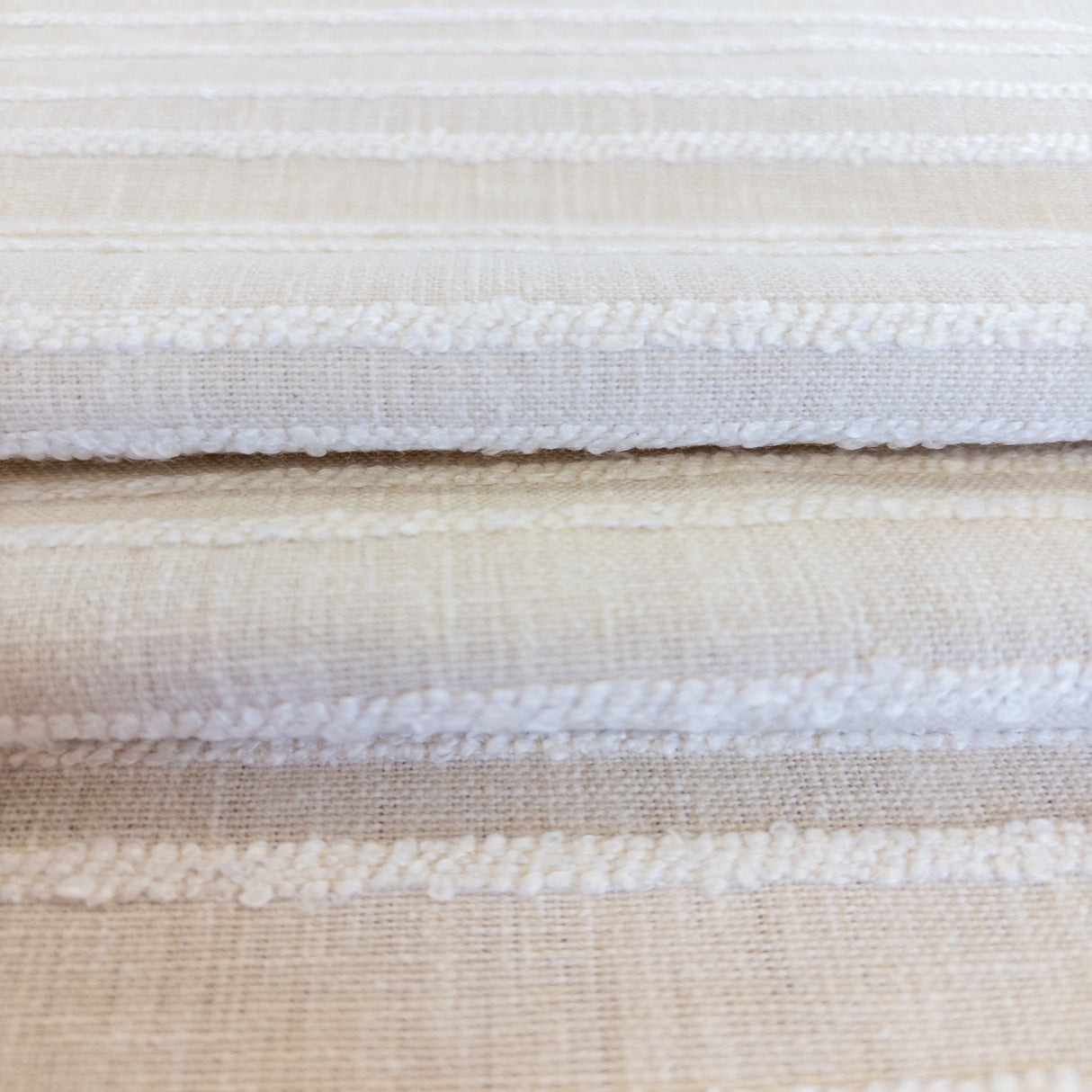 Sienna Striped Fabric, Flax - HomeStyle Fabrics