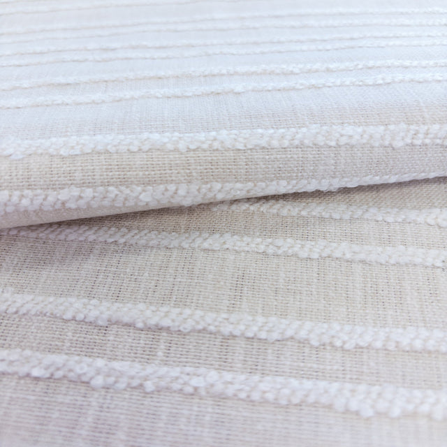 Sienna Striped Fabric, Flax - HomeStyle Fabrics