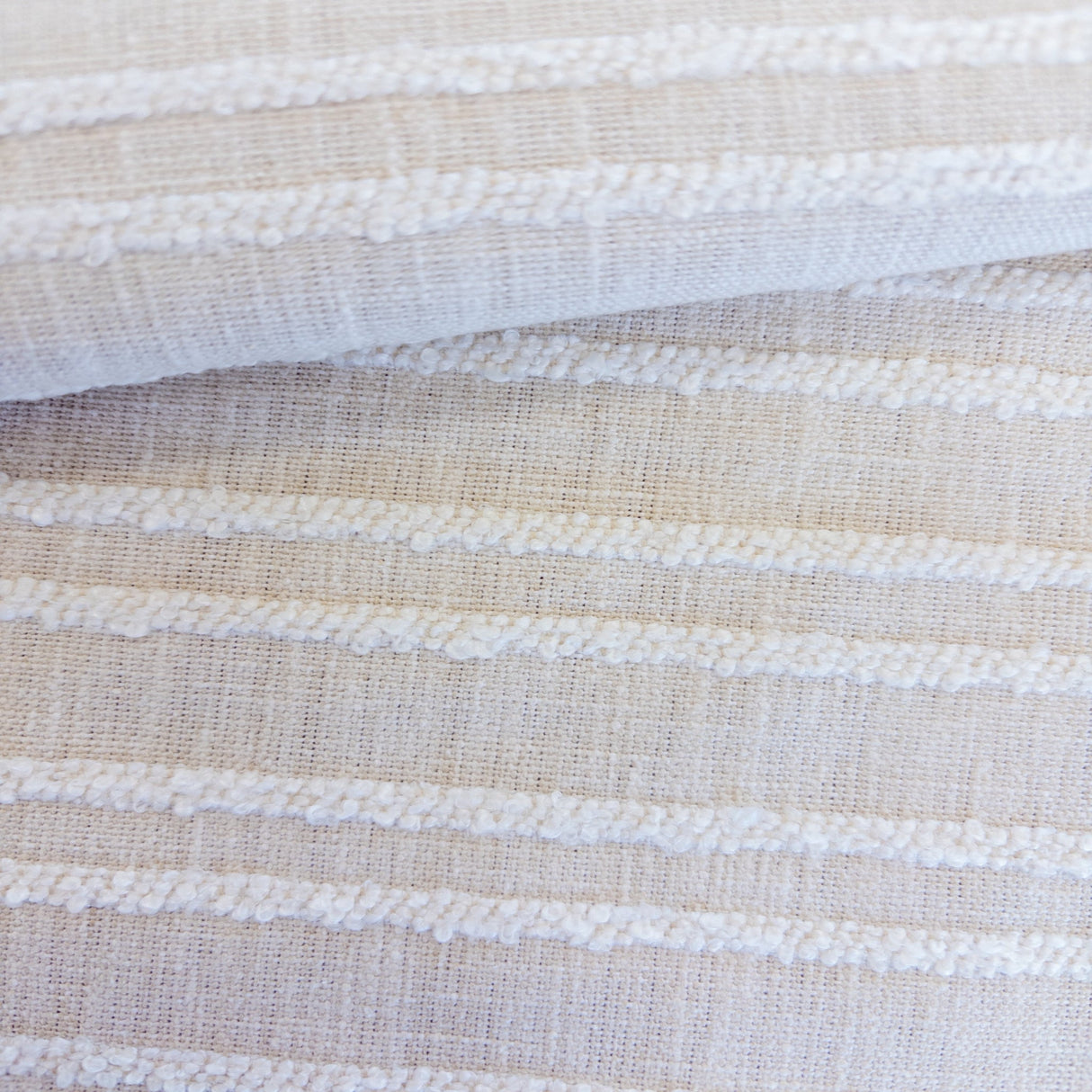 Sienna Striped Fabric, Flax - HomeStyle Fabrics