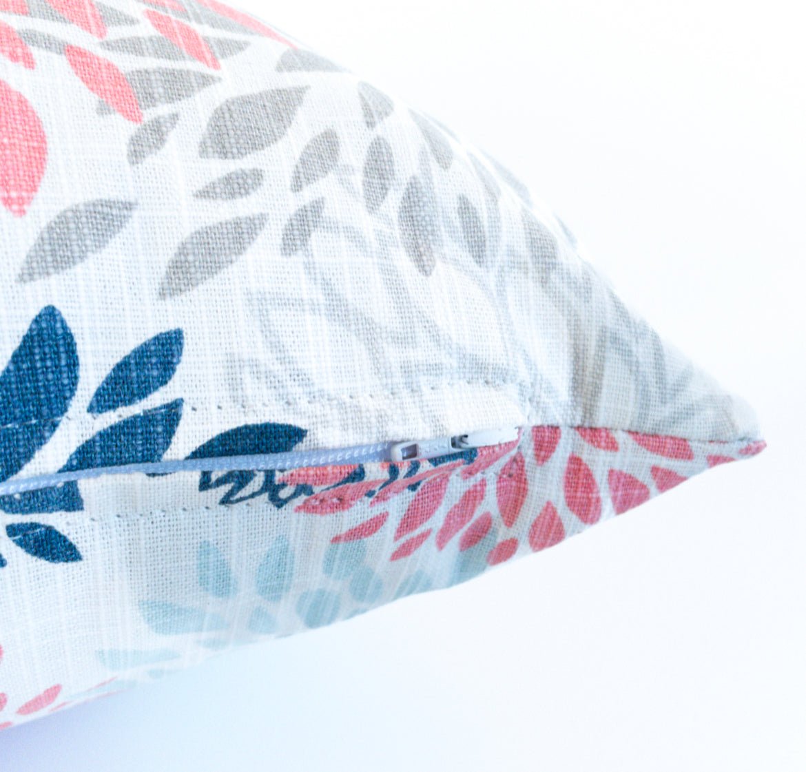 Bailey Floral Pillow Cover, Coral - HomeStyle Fabrics