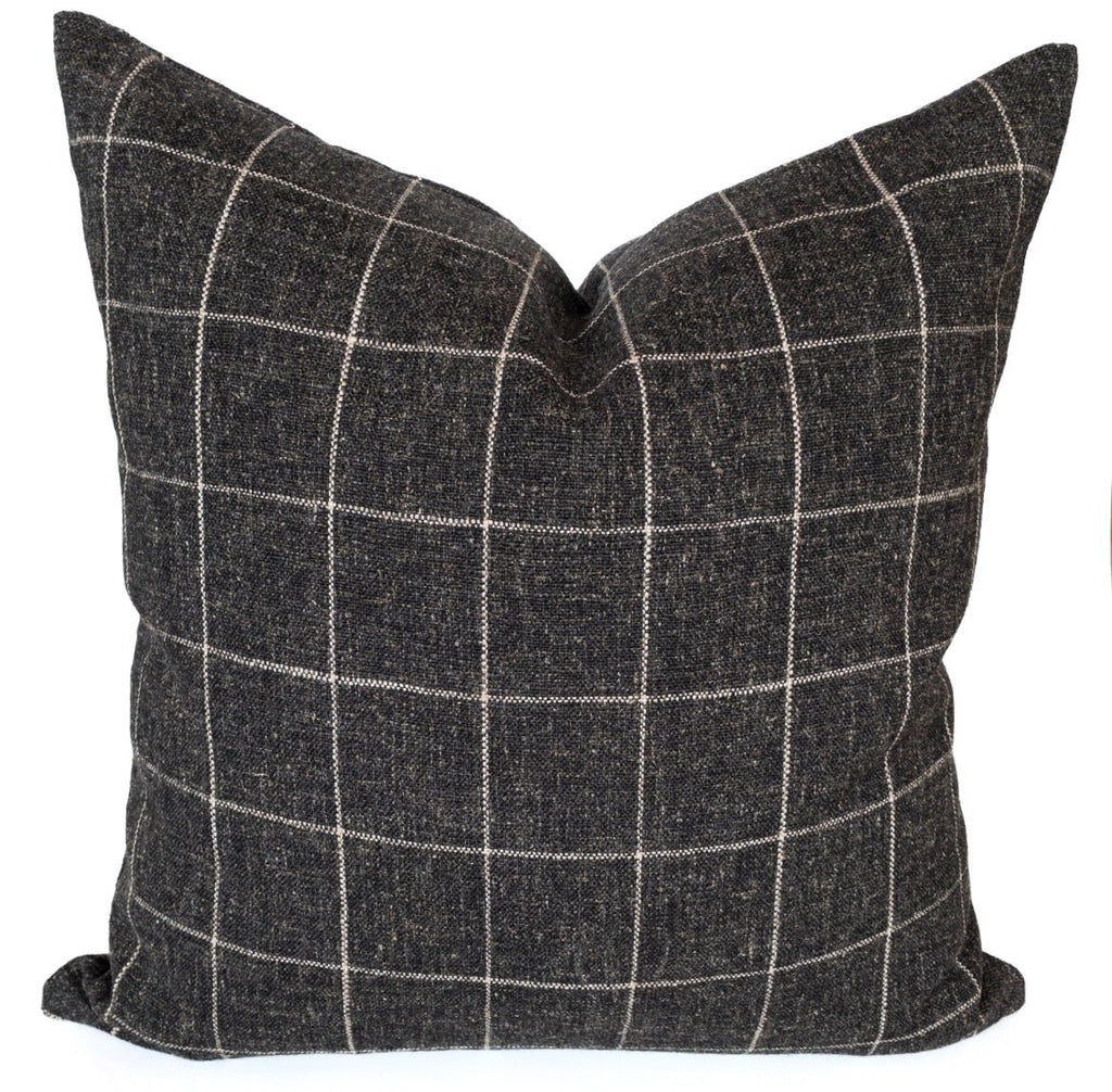 Camden Check Pillow Cover, Sable - HomeStyle Fabrics