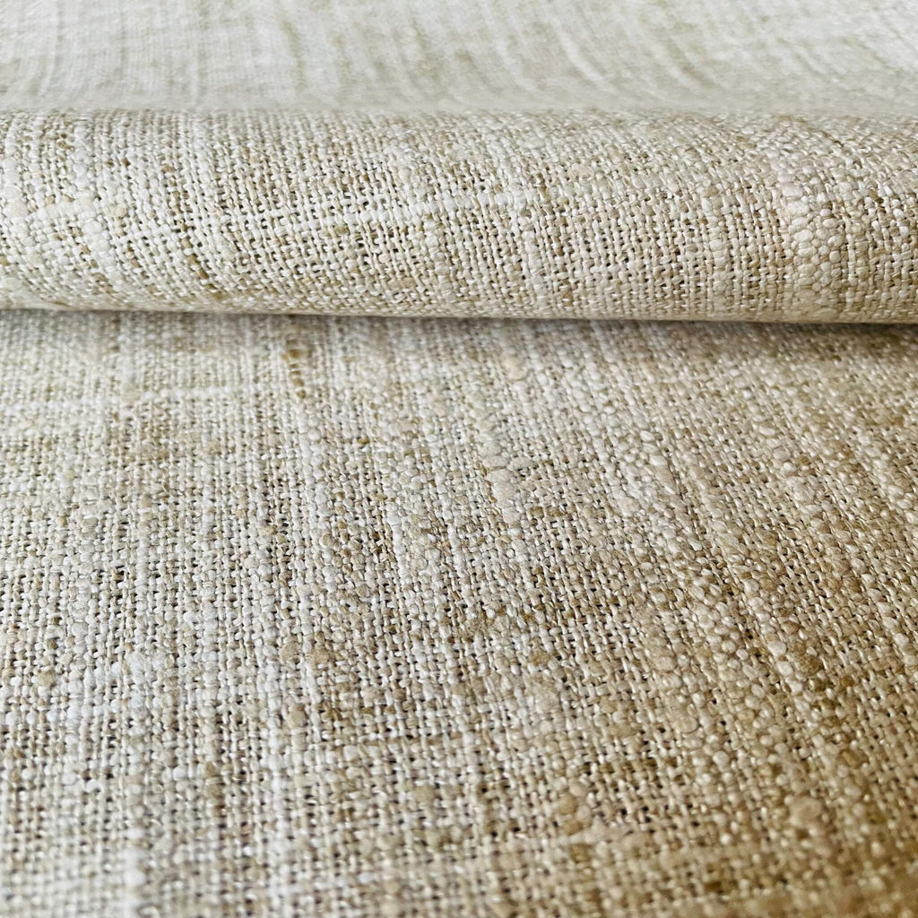 Finley Linen Look Drapery Fabric, Oatmeal - HomeStyle Fabrics