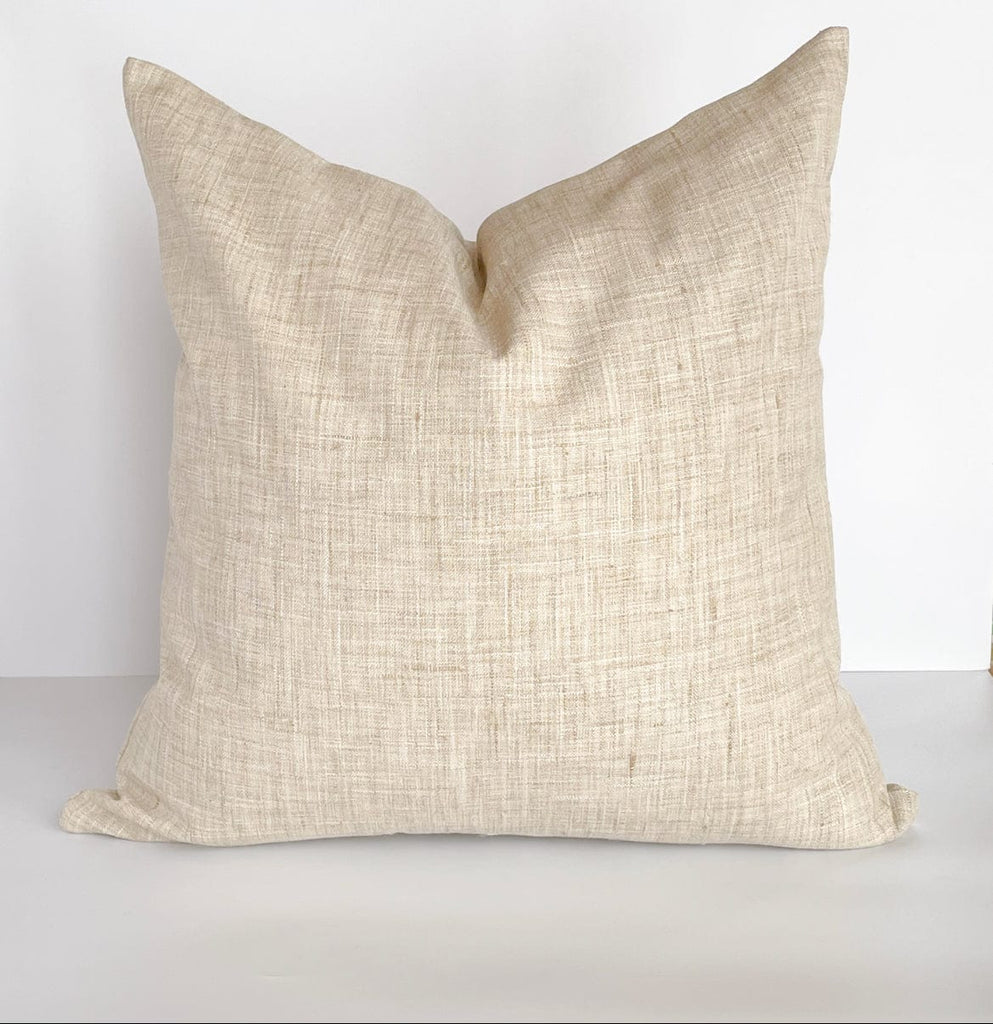 Finley Textured Throw Pillow, Oatmeal - HomeStyle Fabrics
