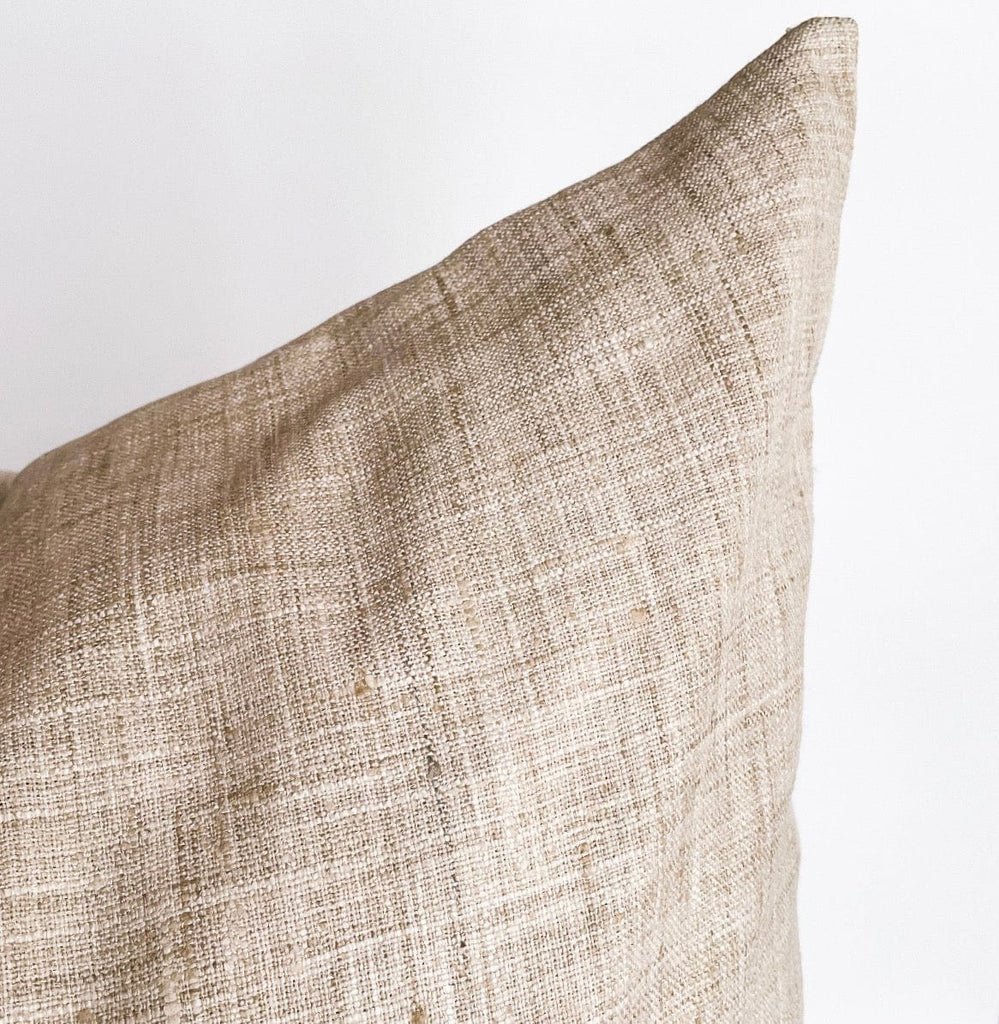 Finley Textured Throw Pillow, Oatmeal - HomeStyle Fabrics