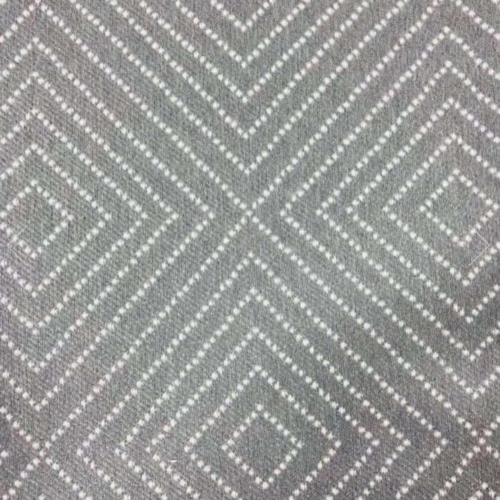 Frida Diamond Geometric Fabric, Smoke - HomeStyle Fabrics