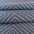Frida Geometric Diamond Fabric, Denim - HomeStyle Fabrics
