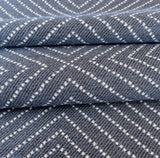 Frida Geometric Diamond Fabric, Denim - HomeStyle Fabrics