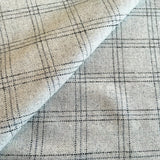 Milan Wool Plaid Fabric, Grey - HomeStyle Fabrics