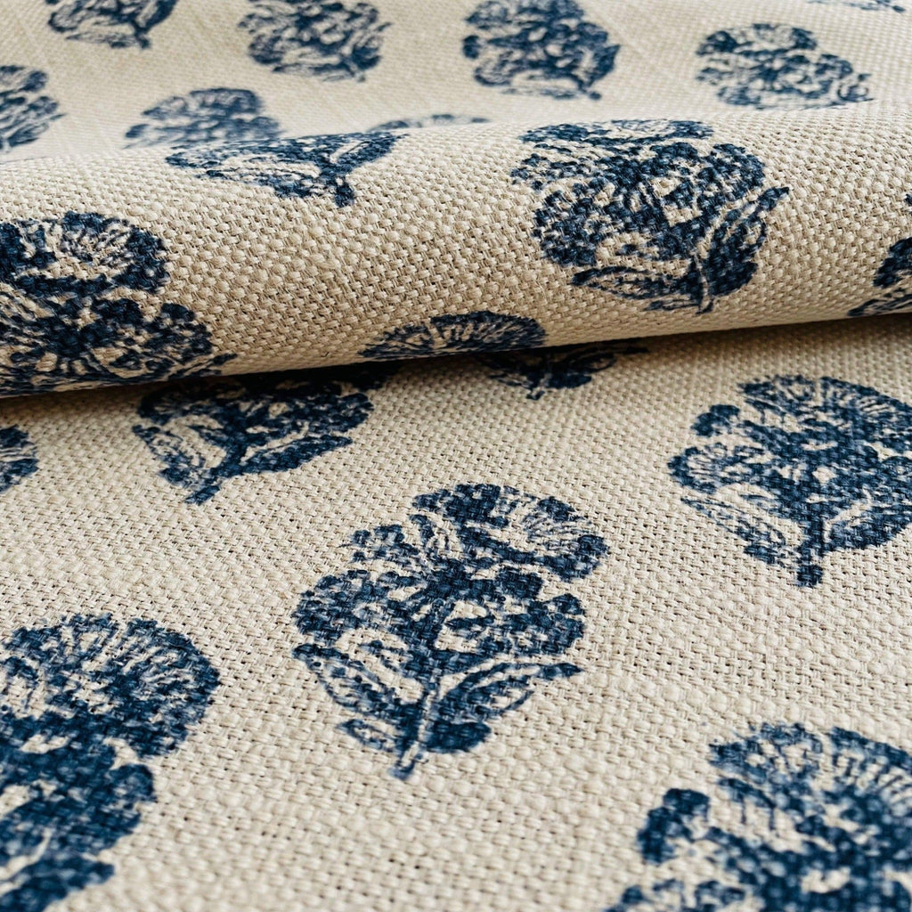 Padma Block Print Fabric, Indigo - HomeStyle Fabrics