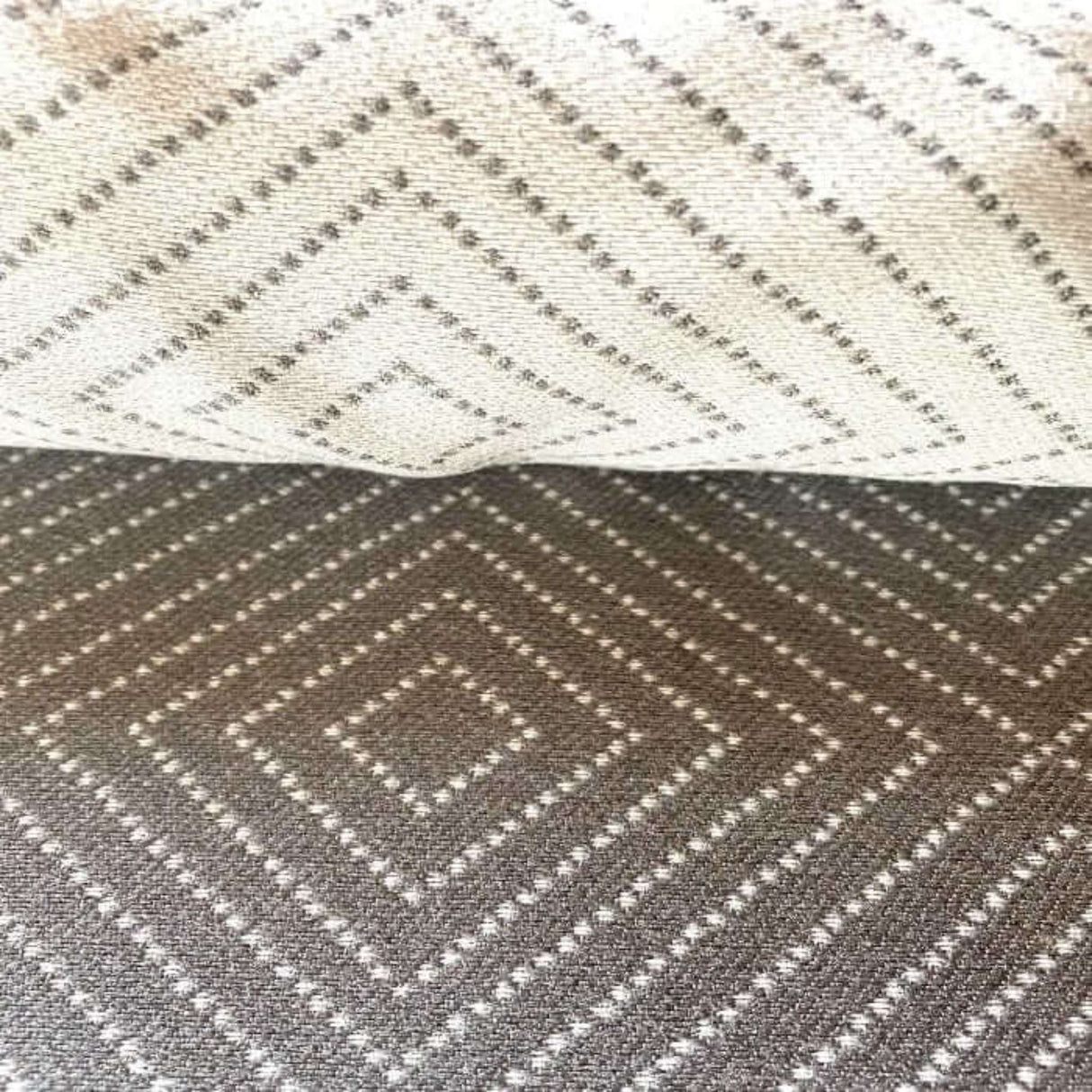 Remnant Frida Diamond Geometric Fabric, Smoke 61" - HomeStyle Fabrics