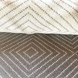 Remnant Frida Diamond Geometric Fabric, Smoke 61" - HomeStyle Fabrics