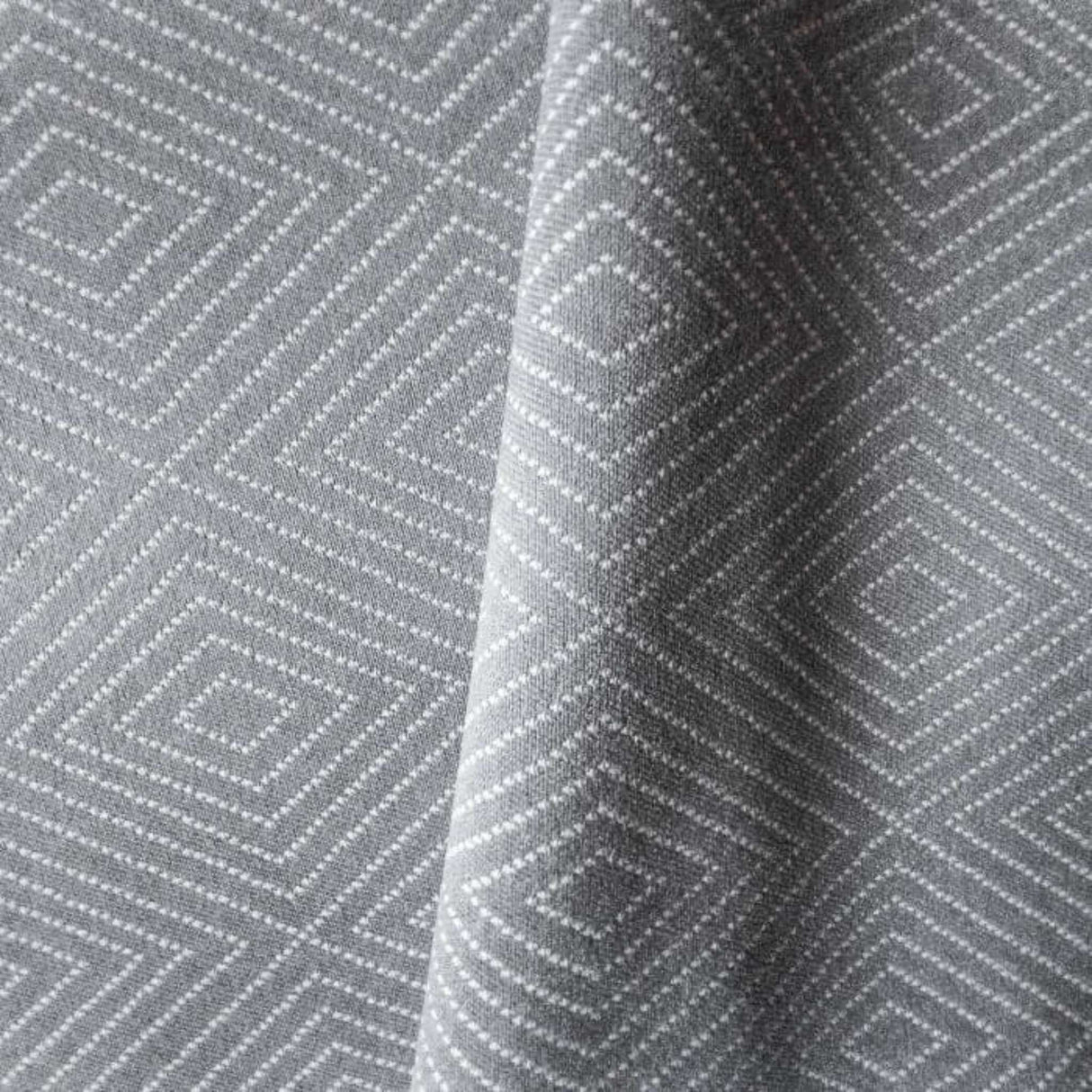 Remnant Frida Diamond Geometric Fabric, Smoke 61" - HomeStyle Fabrics