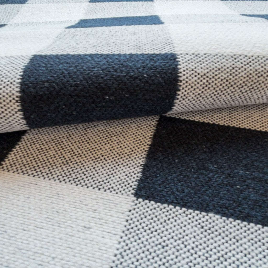 Ruskin Buffalo Plaid Fabric, Navy - HomeStyle Fabrics